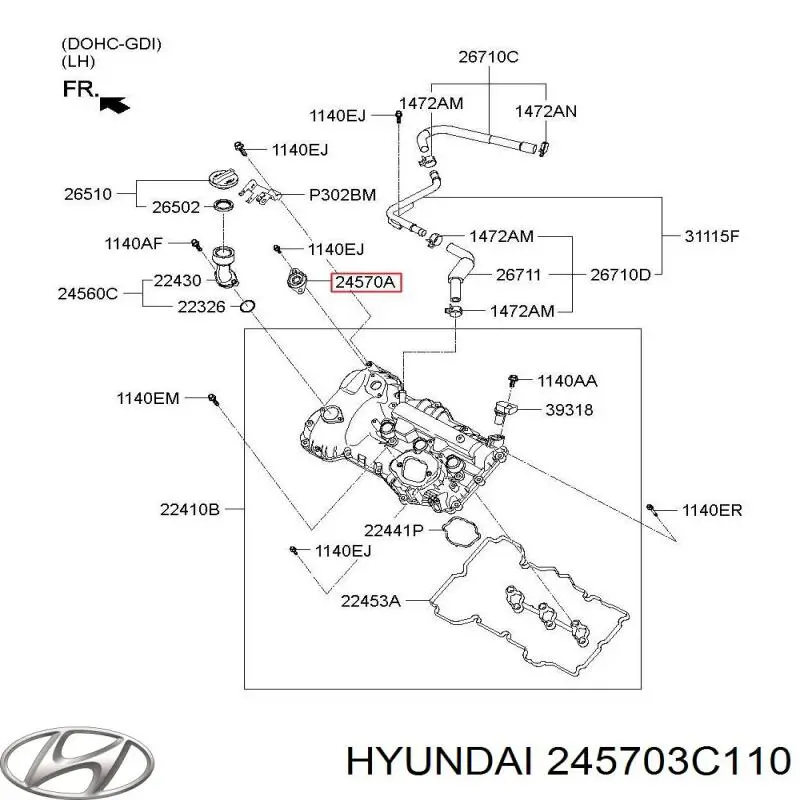  Hyundai/Kia 245703C110 preço, a partir de 21,60 USD