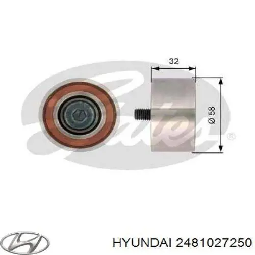 Compre 2481027250 Hyundai/Kia Rolo parasita da correia do mecanismo de distribuição de gás