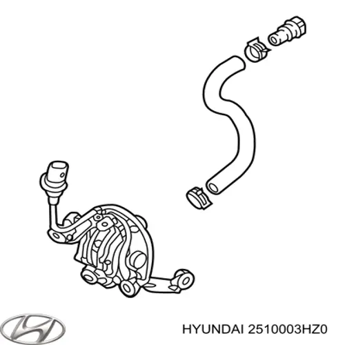 2510003HZ0 Hyundai/Kia Bomba de água (bomba) de esfriamento, adicional elétrica