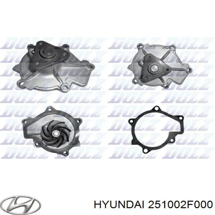 Bomba de água (bomba) de esfriamento Hyundai/Kia 251002F000 preço, a partir de 128,59 USD