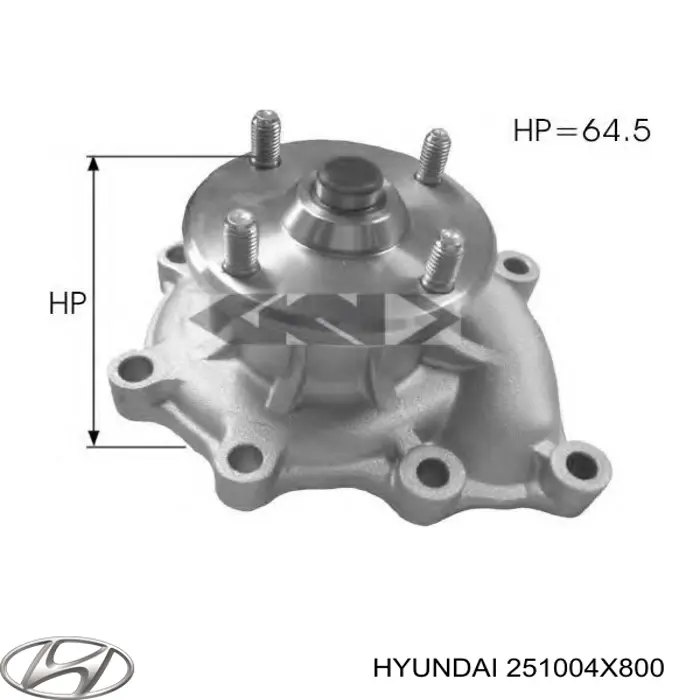 Compre 251004X800 Hyundai/Kia Bomba de água (bomba) de esfriamento