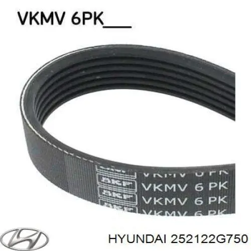 252122G750 Hyundai/Kia Correia dos conjuntos de transmissão