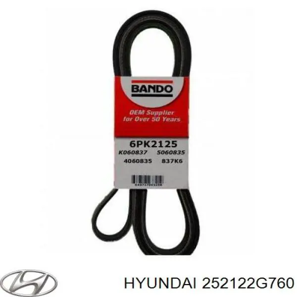 Correia dos conjuntos de transmissão Hyundai/Kia 252122G760 preço, a partir de 36,78 USD