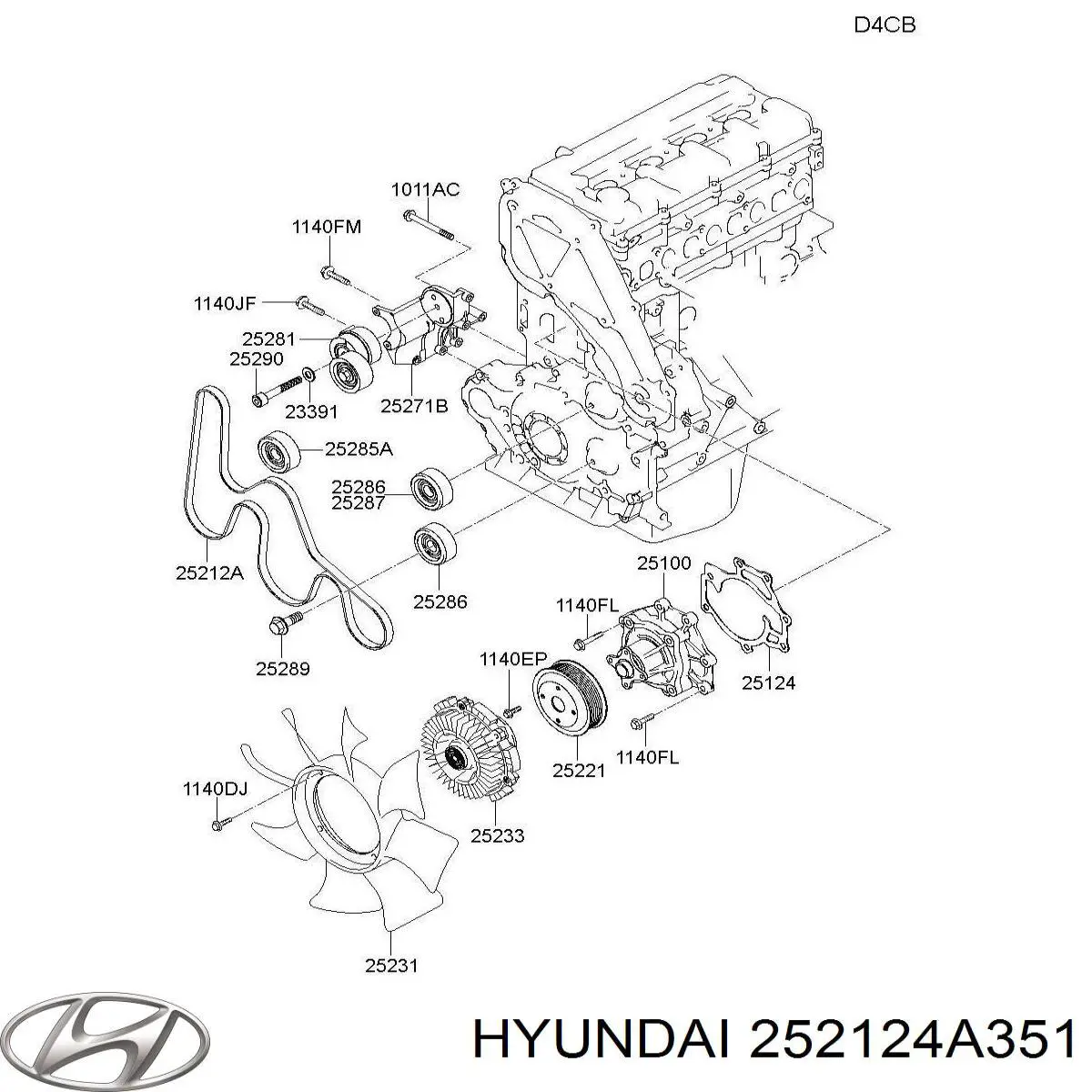Correia dos conjuntos de transmissão Hyundai/Kia 252124A351 preço, a partir de 26,27 USD