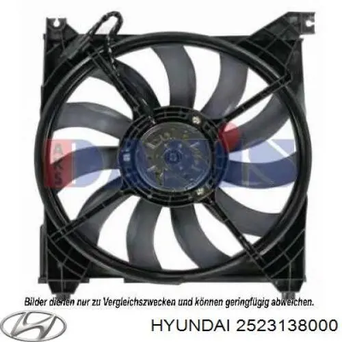 Compre 2523138000 Hyundai/Kia Ventilador (roda de aletas) do radiador de esfriamento