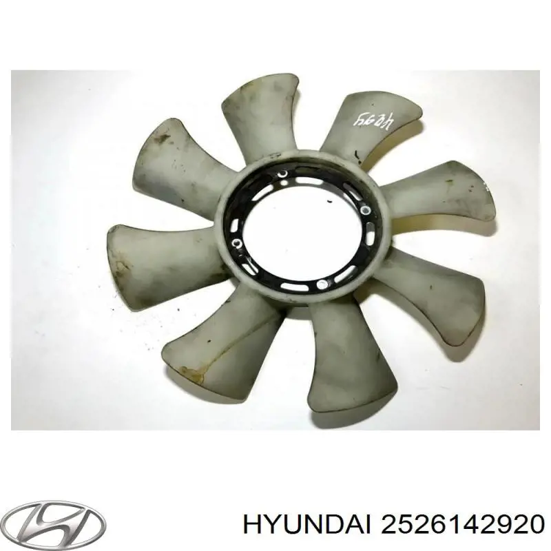 Ventilador (roda de aletas) do radiador de esfriamento Hyundai/Kia 2526142920 preço, a partir de 47,67 USD