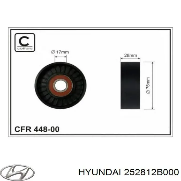 Reguladora de tensão da correia de transmissão Hyundai/Kia 252812B000 preço, a partir de 13,81 USD