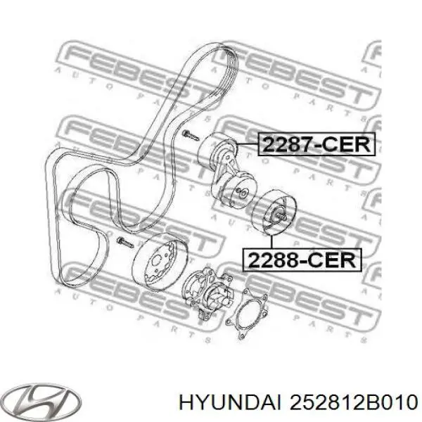 Compre 252812B010 Hyundai/Kia Reguladora de tensão da correia de transmissão