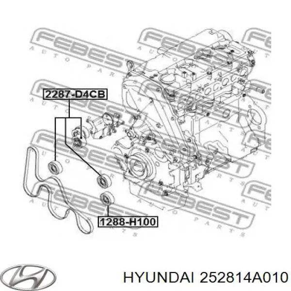 Reguladora de tensão da correia de transmissão Hyundai/Kia 252814A010 preço, a partir de 49,75 USD