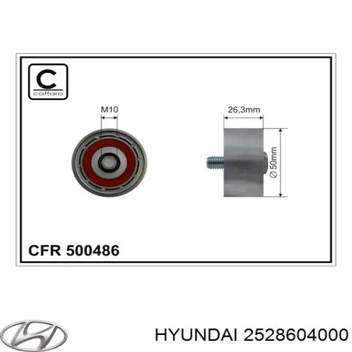 Rolo parasita da correia do mecanismo de distribuição de gás Hyundai/Kia 2528604000 preço, a partir de 28,34 USD