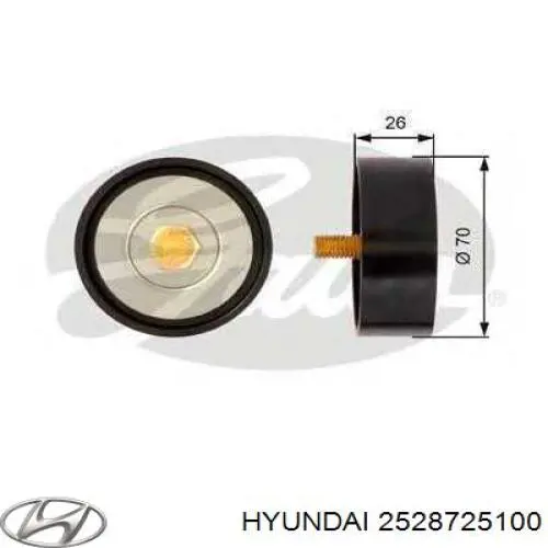 Compre 2528725100 Hyundai/Kia Rolo parasita da correia de transmissão