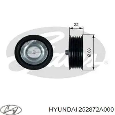 Compre 252872A000 Hyundai/Kia Rolo parasita da correia de transmissão