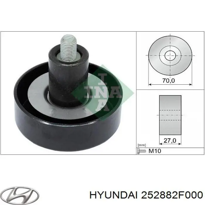 Rolo parasita da correia de transmissão Hyundai/Kia 252882F000 preço, a partir de 38,02 USD