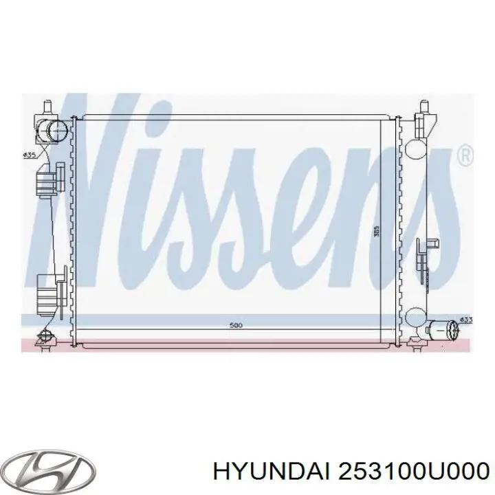Compre 253100U000 Hyundai/Kia Radiador de esfriamento de motor