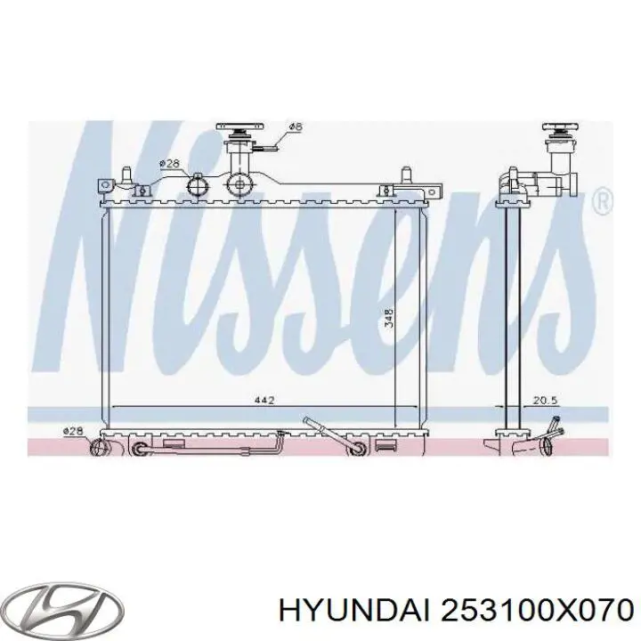 Radiador de esfriamento de motor Hyundai/Kia 253100X070 preço, a partir de 286,09 USD