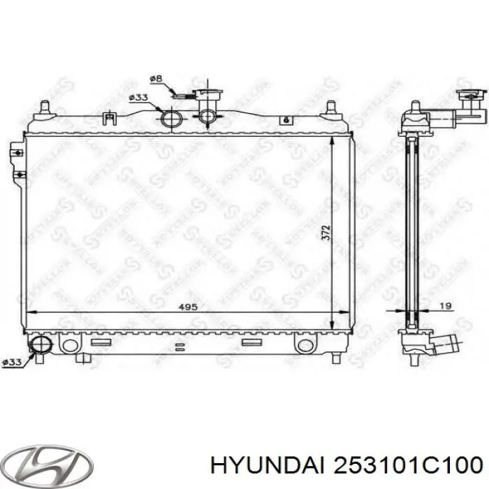 Radiador de esfriamento de motor Hyundai/Kia 253101C100 preço, a partir de 85,99 USD