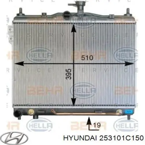 Compre 253101C150 Hyundai/Kia Radiador de esfriamento de motor
