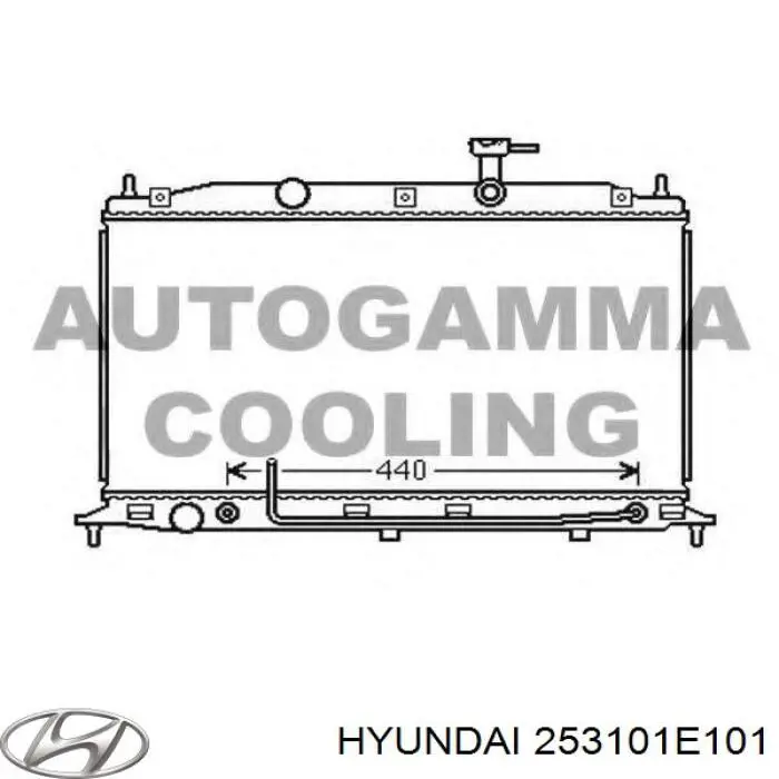 253101E101 Hyundai/Kia Radiador de esfriamento de motor