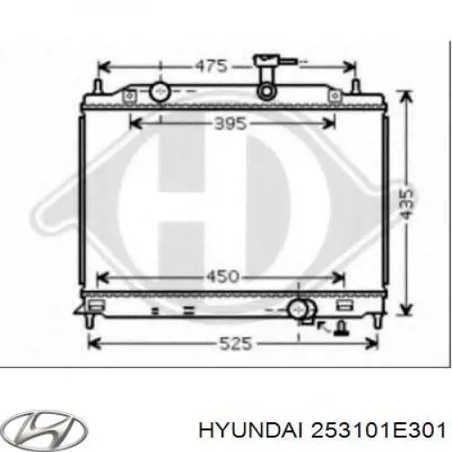 Compre 253101E301 Hyundai/Kia Radiador de esfriamento de motor