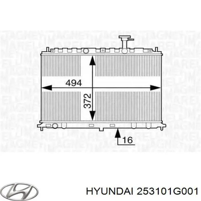Radiador de esfriamento de motor Hyundai/Kia 253101G001 preço, a partir de 109,79 USD