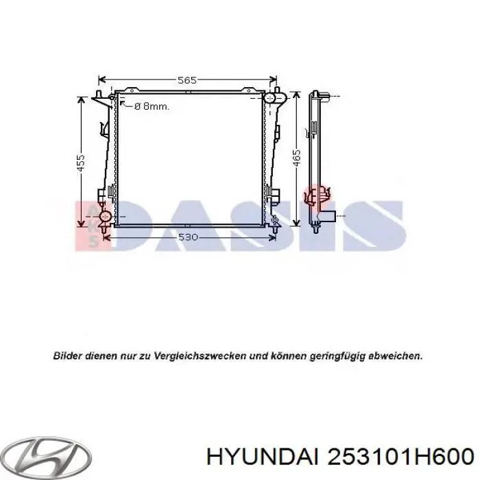 Radiador de esfriamento de motor Hyundai/Kia 253101H600 preço, a partir de 91,94 USD
