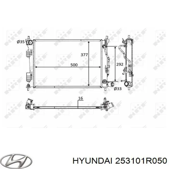 Radiador de esfriamento de motor Hyundai/Kia 253101R050 preço, a partir de 98,28 USD