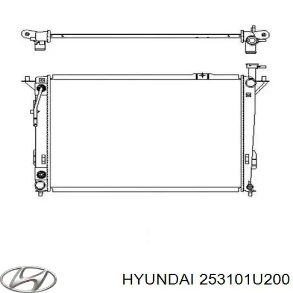 253101U200 Hyundai/Kia Radiador de esfriamento de motor