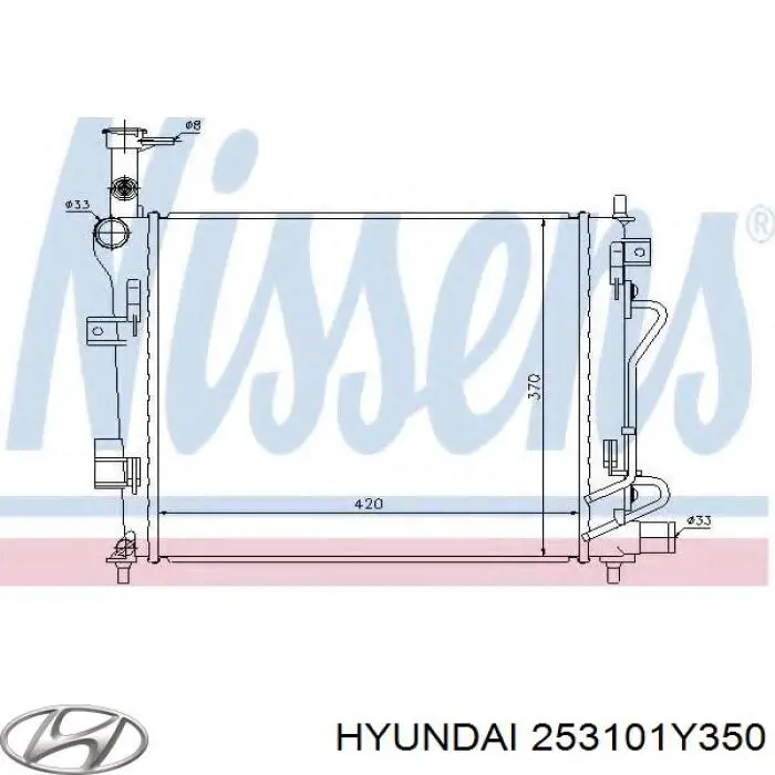 Compre 253101Y350 Hyundai/Kia Radiador de esfriamento de motor