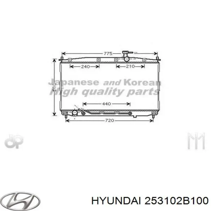 Radiador de esfriamento de motor Hyundai/Kia 253102B100 preço, a partir de 124,94 USD
