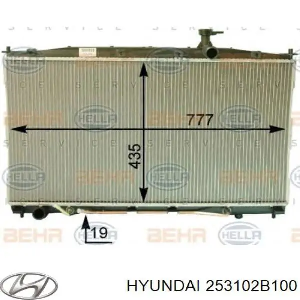 Compre 253102B100 Hyundai/Kia Radiador de esfriamento de motor