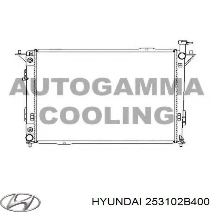 Compre 253102B400 Hyundai/Kia Radiador de esfriamento de motor