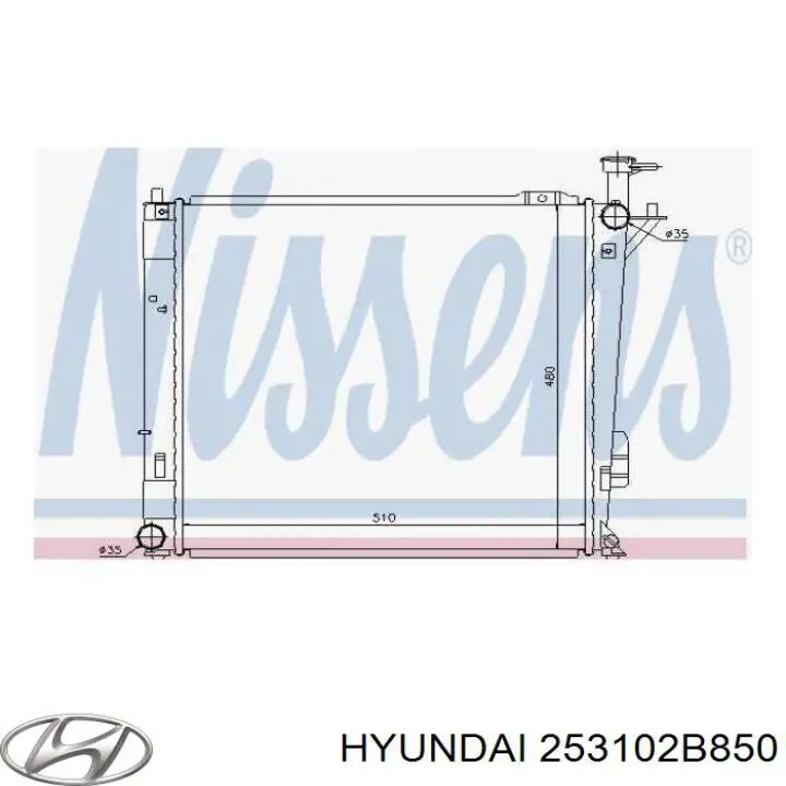 Radiador de esfriamento de motor Hyundai/Kia 253102B850 preço, a partir de 130,26 USD