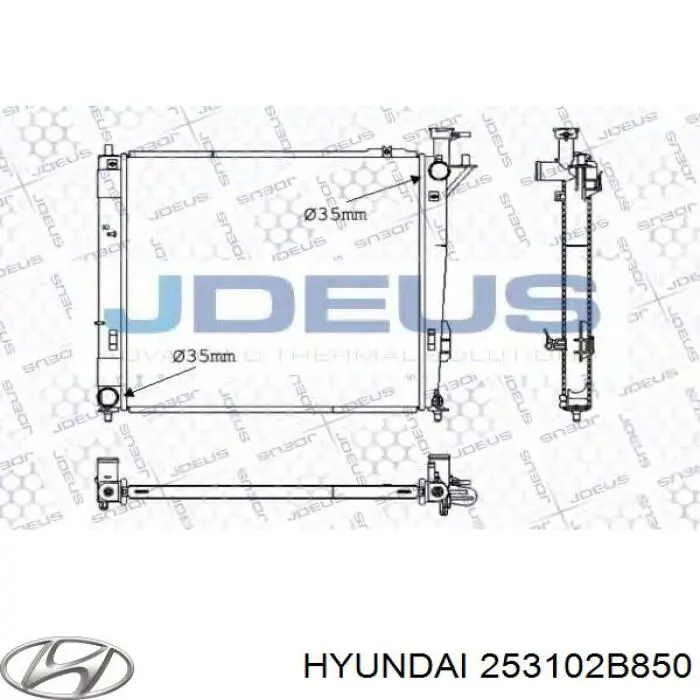 Compre 253102B850 Hyundai/Kia Radiador de esfriamento de motor
