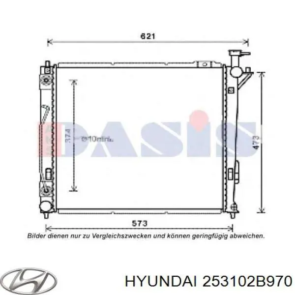 Radiador de esfriamento de motor Hyundai/Kia 253102B970 preço, a partir de 146,26 USD