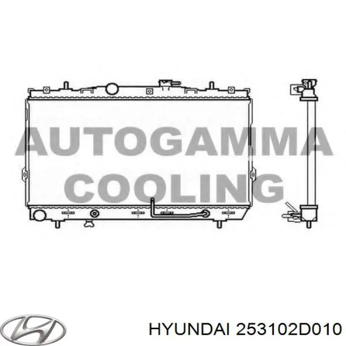 Compre 253102D010 Hyundai/Kia Radiador de esfriamento de motor
