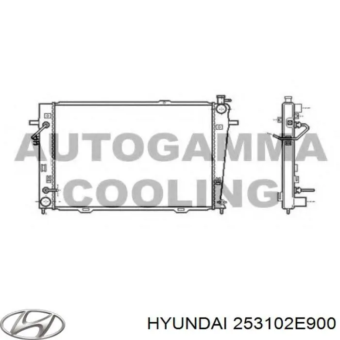 Radiador de esfriamento de motor Hyundai/Kia 253102E900 preço, a partir de 121,03 USD