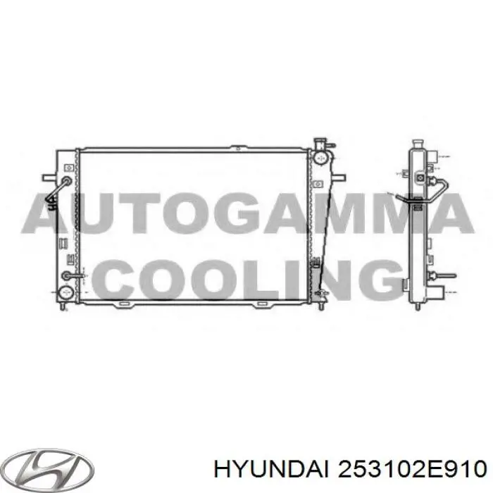 Compre 253102E911 Hyundai/Kia Radiador de esfriamento de motor