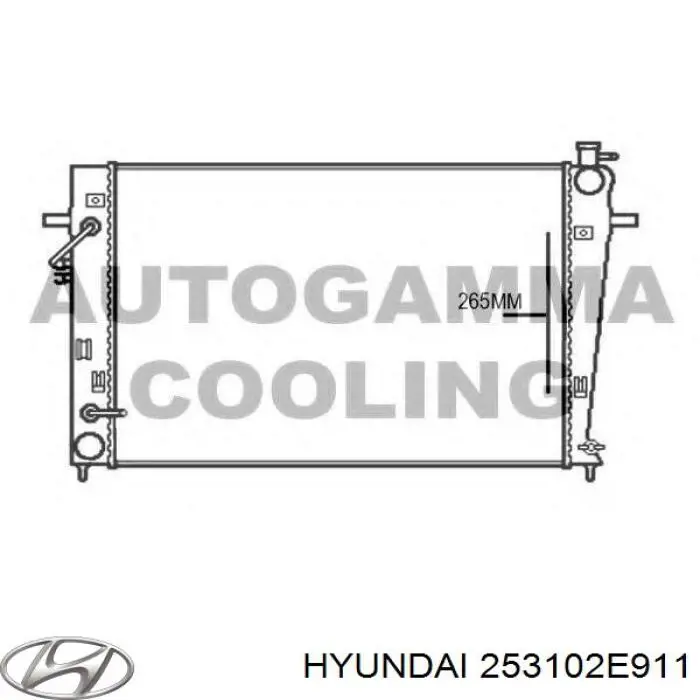 Compre 253102E911 Hyundai/Kia Radiador de esfriamento de motor