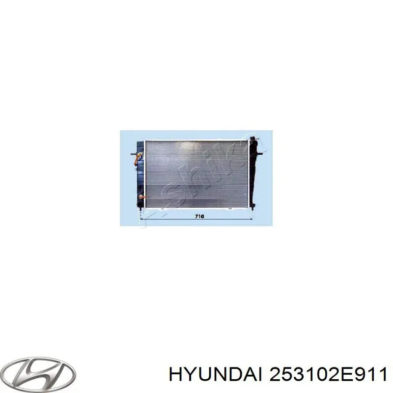 Radiador de esfriamento de motor 253102E911 Hyundai/Kia