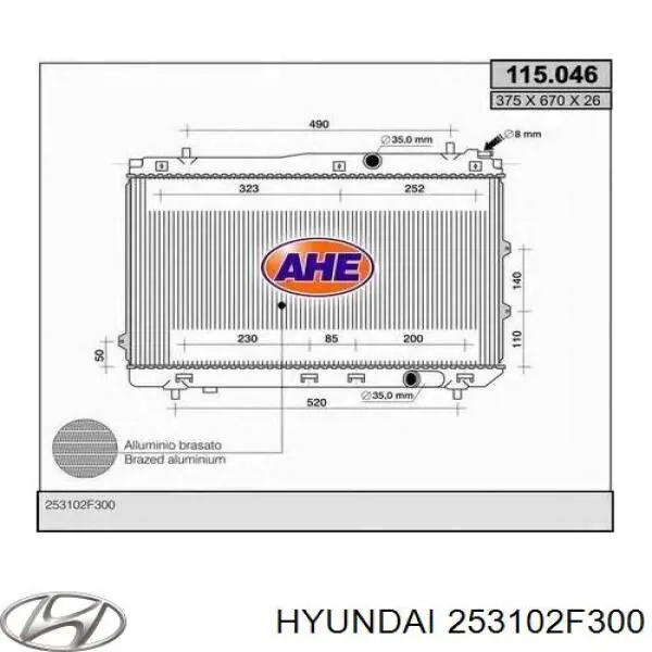 Radiador de esfriamento de motor Hyundai/Kia 253102F300 preço, a partir de 140,88 USD