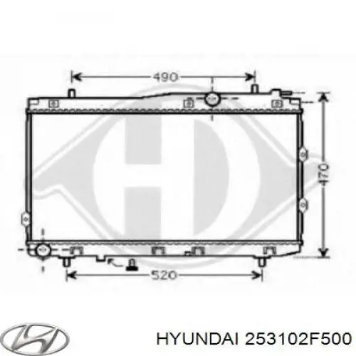 Radiador de esfriamento de motor Hyundai/Kia 253102F500 preço, a partir de 170,78 USD