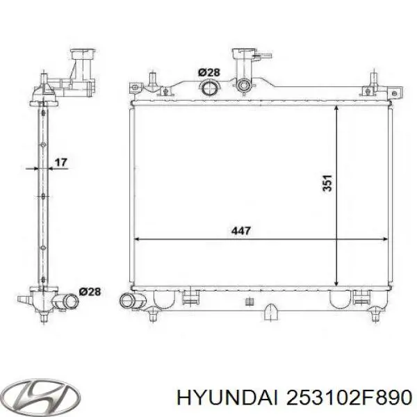 Radiador de esfriamento de motor Hyundai/Kia 253102F890 preço, a partir de 263,32 USD