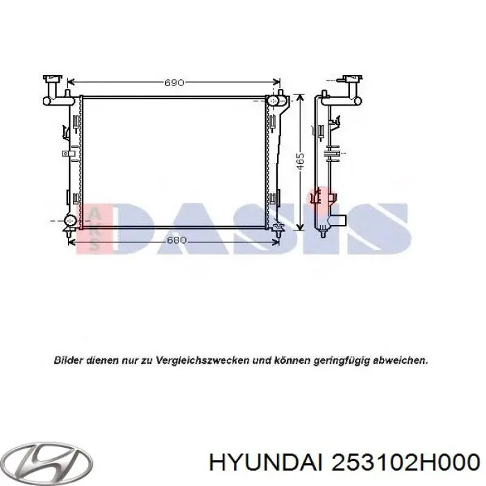 Compre 253102H000 Hyundai/Kia Radiador de esfriamento de motor