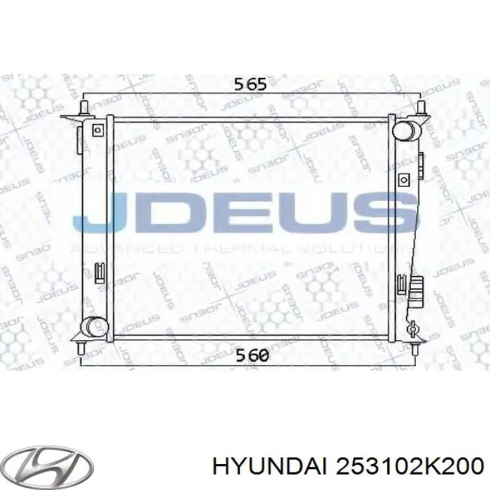 Radiador de esfriamento de motor Hyundai/Kia 253102K200 preço, a partir de 89,86 USD