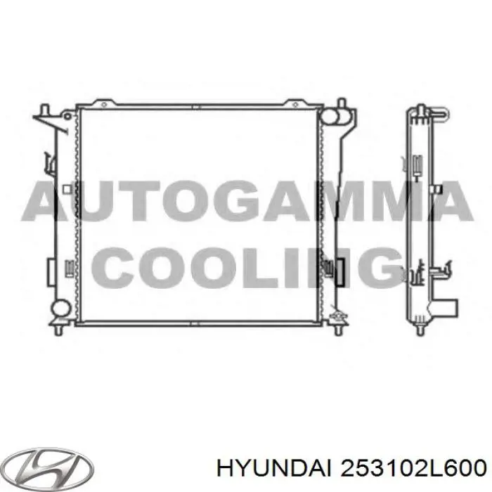 Radiador de esfriamento de motor Hyundai/Kia 253102L600 preço, a partir de 91,94 USD