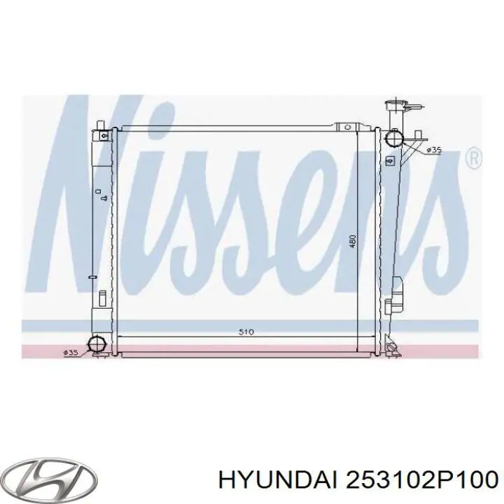 Compre 253102P100 Hyundai/Kia Radiador de esfriamento de motor