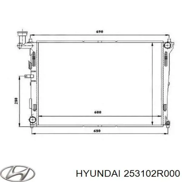 Radiador de esfriamento de motor Hyundai/Kia 253102R000 preço, a partir de 112,37 USD