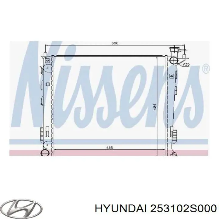 Compre 253102S000 Hyundai/Kia Radiador de esfriamento de motor