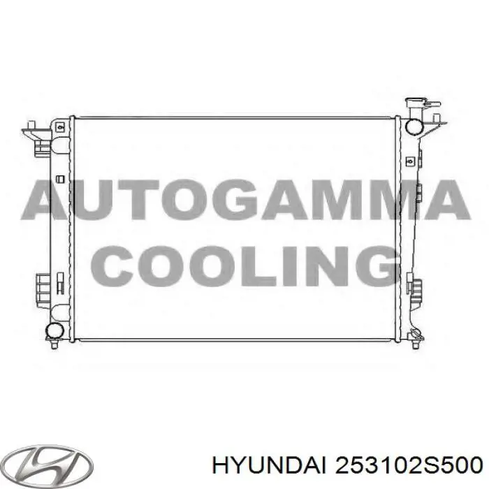 Compre 253102S500 Hyundai/Kia Radiador de esfriamento de motor