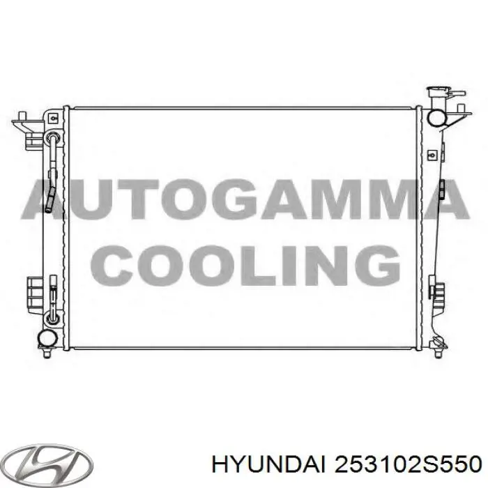 Radiador de esfriamento de motor Hyundai/Kia 253102S550 preço, a partir de 119,96 USD